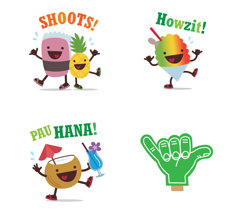 Alohamoji Characters