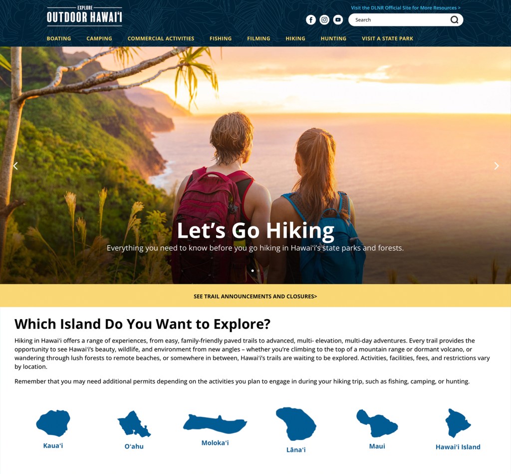 Explore Outdoor Hawaii Website&nbsp;Design